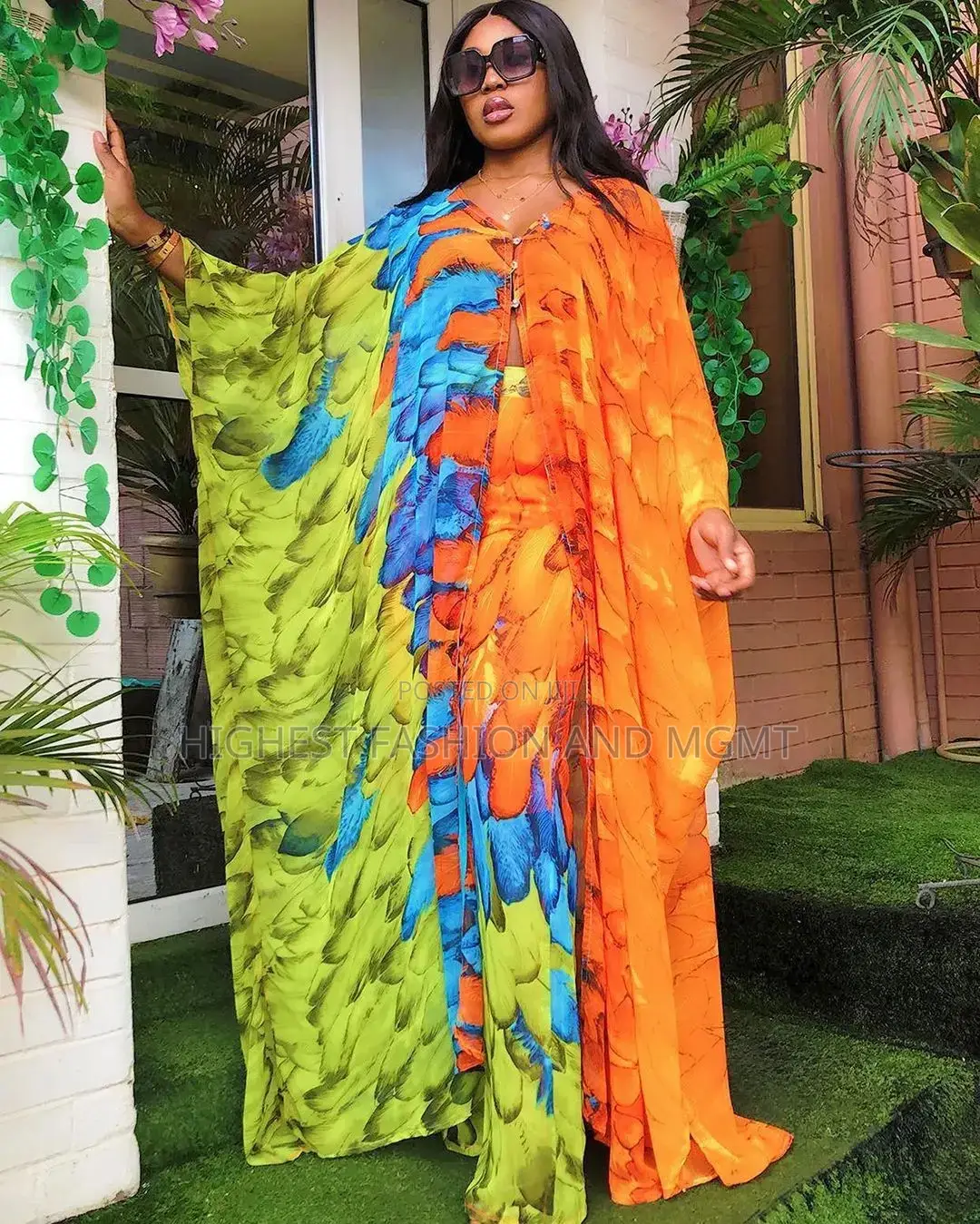African Matching Chiffon 2 Piece