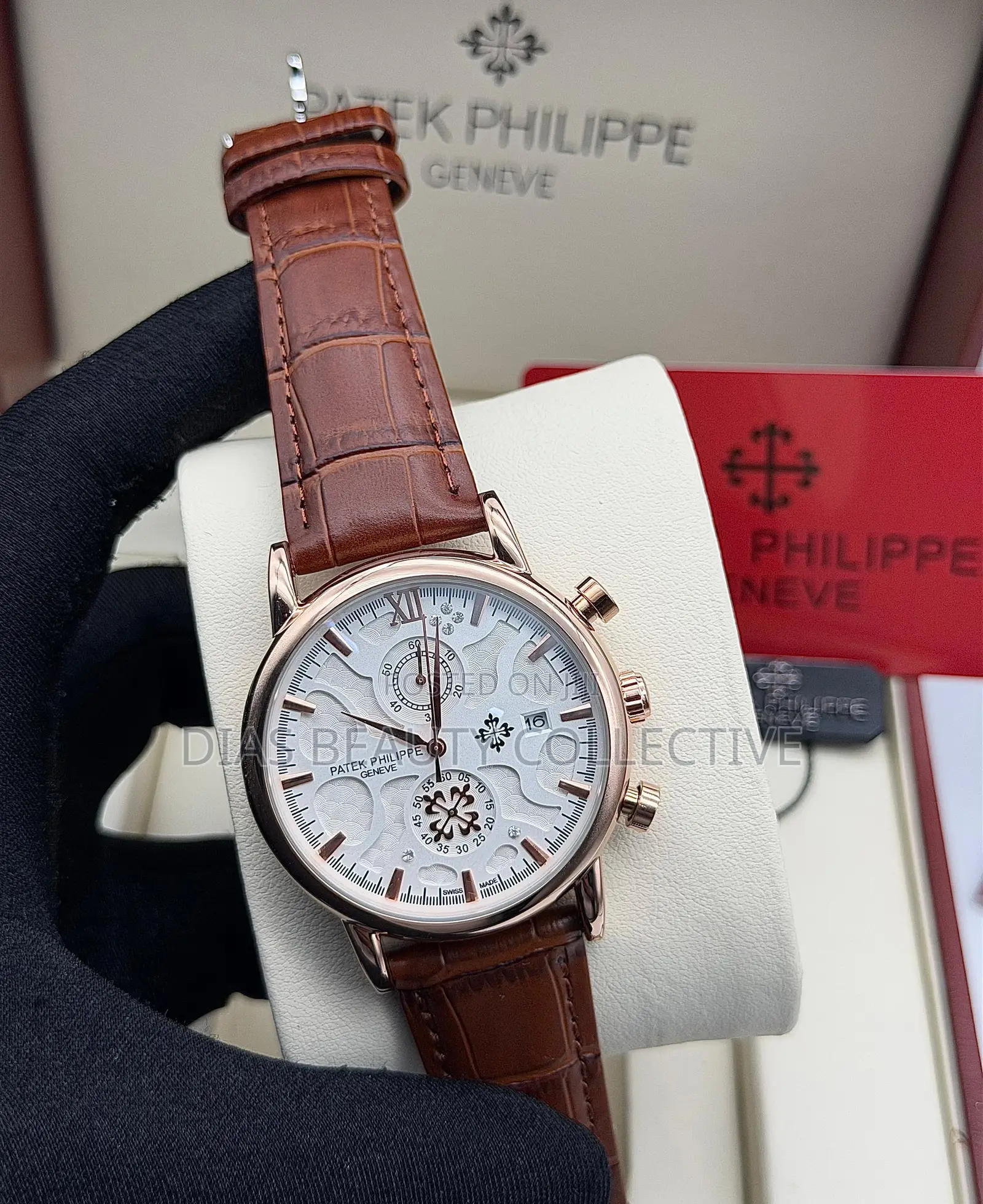 Quality Patek Philippe Leather Strap Watch