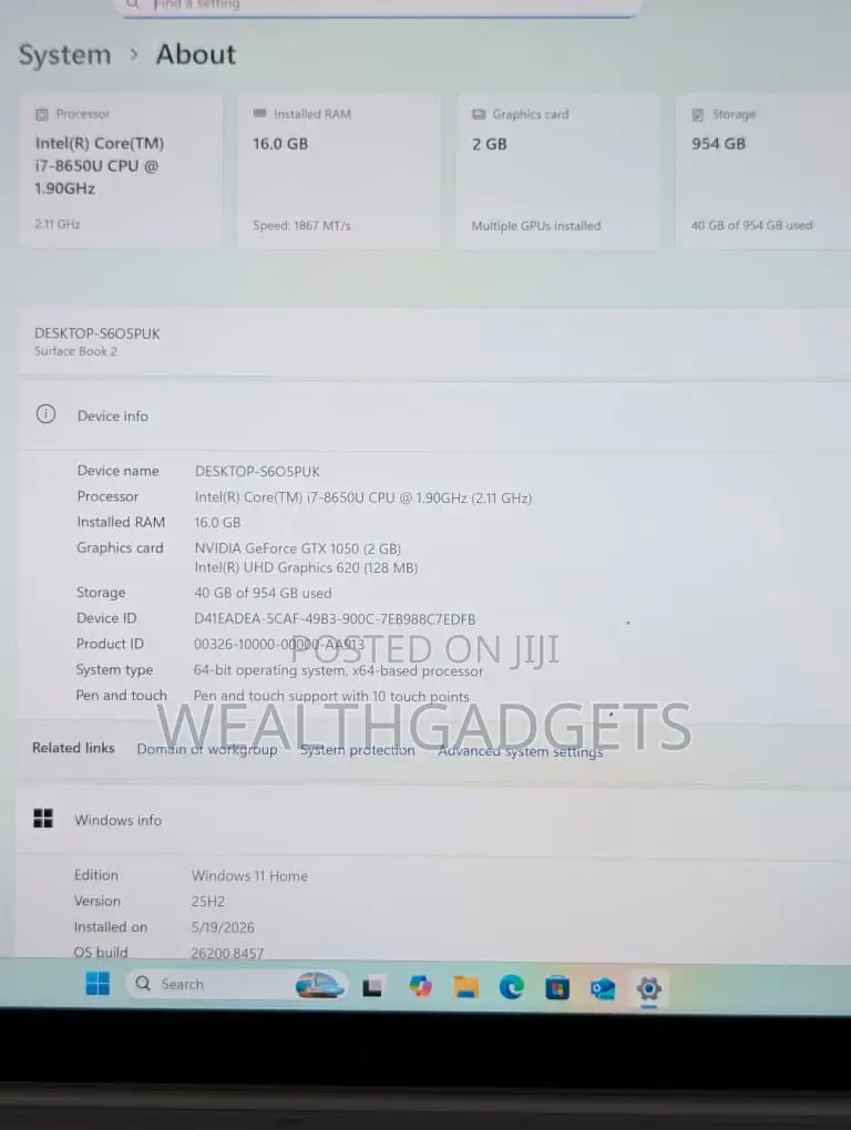 Laptop Microsoft Surface Book 2 16GB Intel Core i7 SSD 1T
