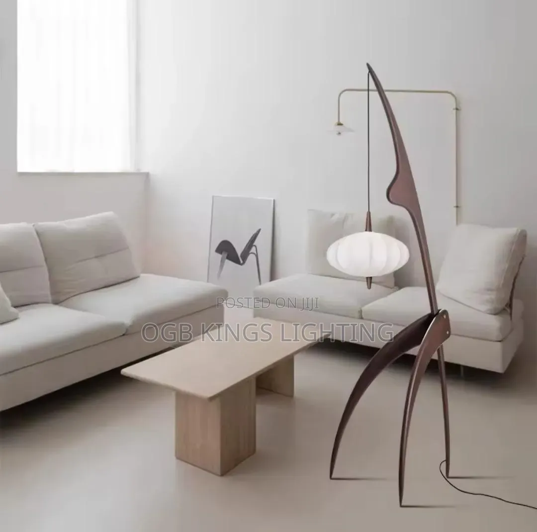Solid Wood Style Light Emitting Diode Floor Hotel Luxury Standing Lamp