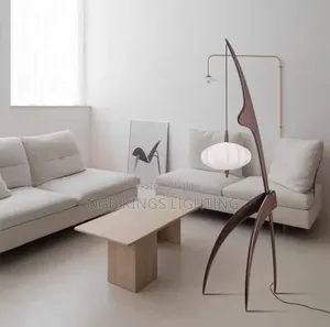 Solid Wood Style Light Emitting Diode Floor Hotel Luxury Standing Lamp