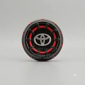 Sporty Red Black Toyota Steering Wheel Spinner Knob / Power Handle