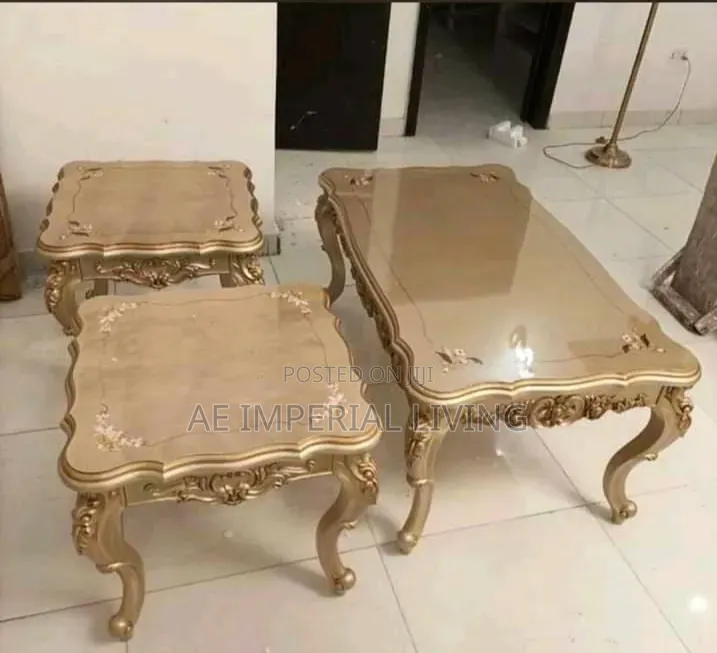 Carved Elegance Centre Table Set