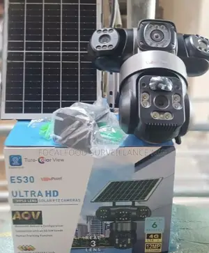Solar-Powered Auto_tracking Complete 3 Lens CCTV Camera Ultra Hd 