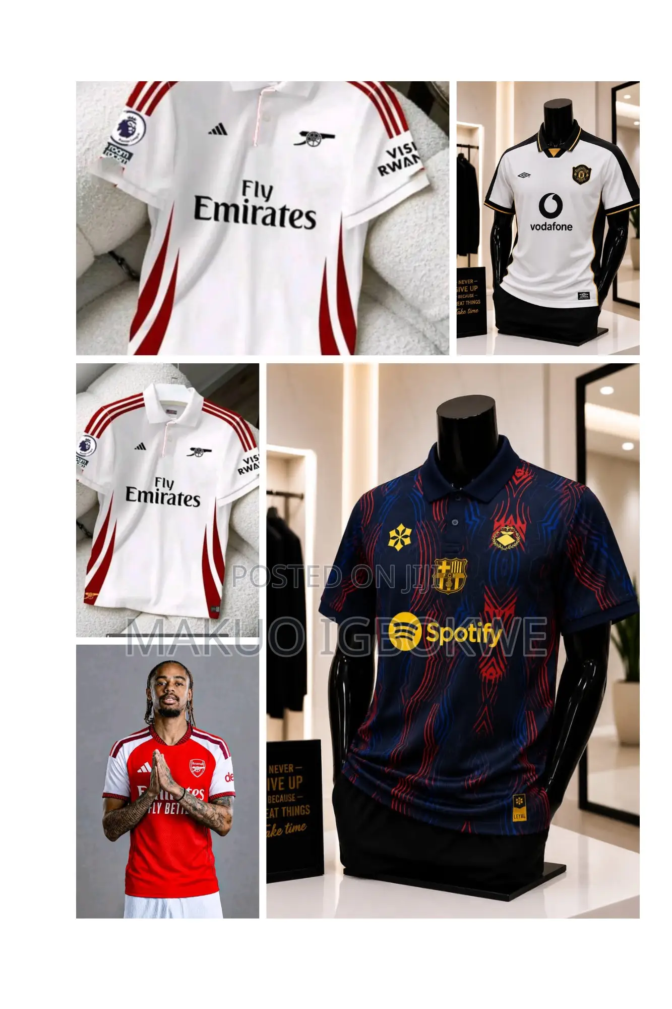Barcelona, Arsenal and Manu Origiba Latest Jerseys
