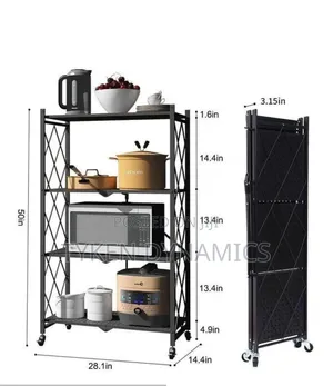 Four Layer Multifunctional Collapsible Rack -Black