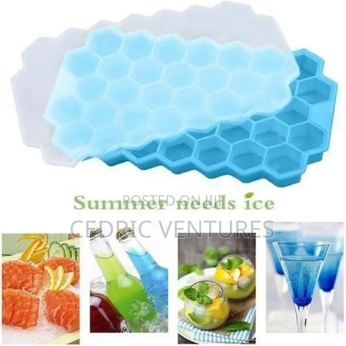 Silicone Flexible Ice Cube Maker With Lid Cover
