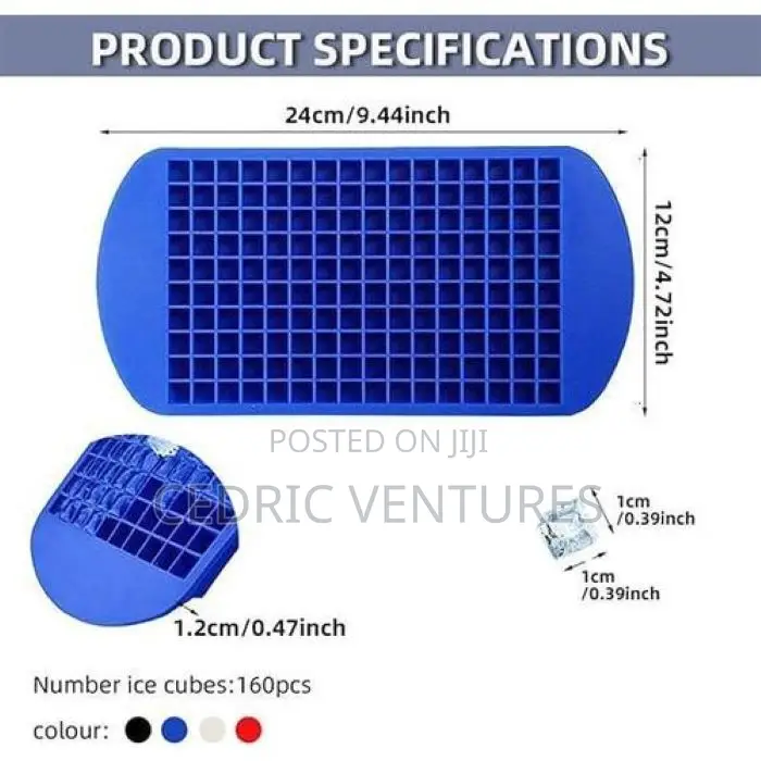 Mini Silicone Ice Cube Trays 160 Grids Mould Square Shape