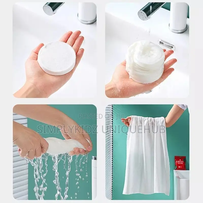 Soft Disposable Bath Towel Expandable Compressed Washcloth - 1pc