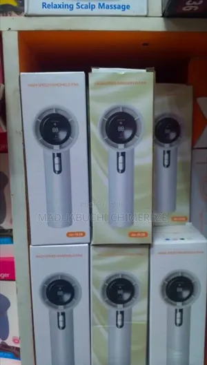 Portable Rechargeable High-Speed Handheld Fan With Digital