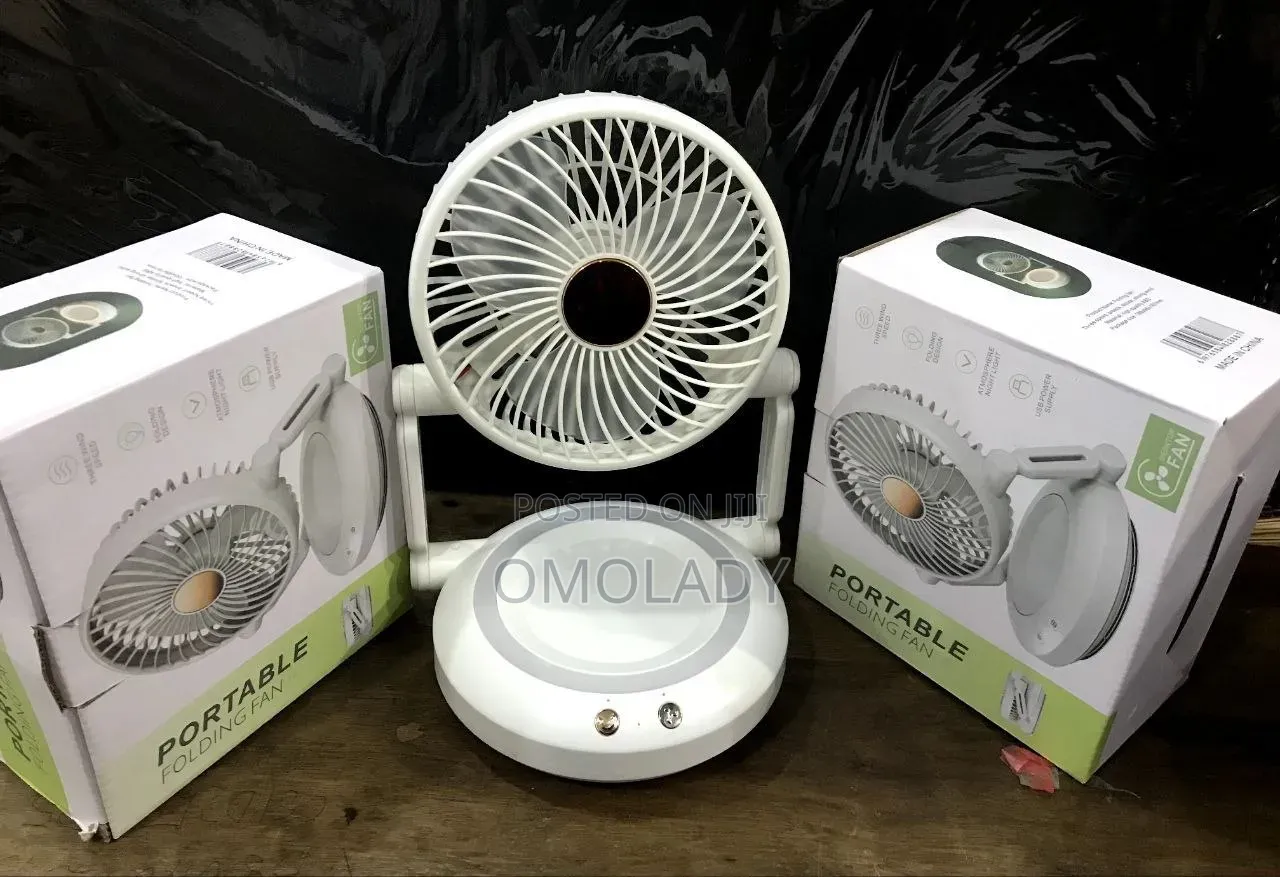 Rechargeable Portable Rotating Folding Fan