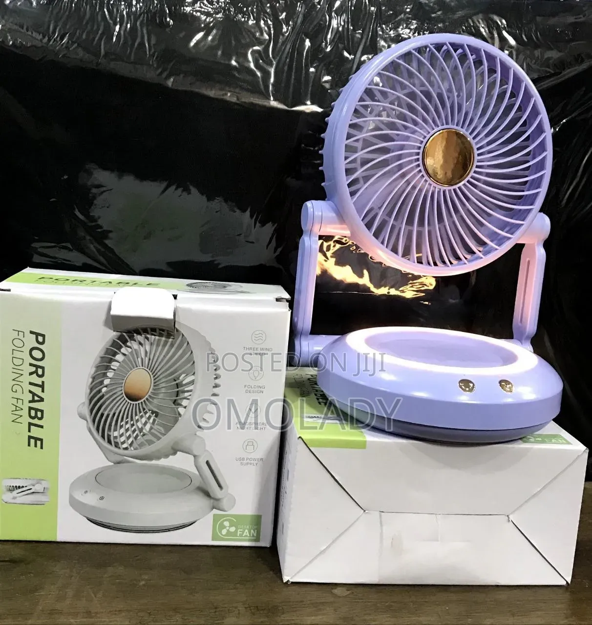 Rechargeable Portable Rotating Folding Fan