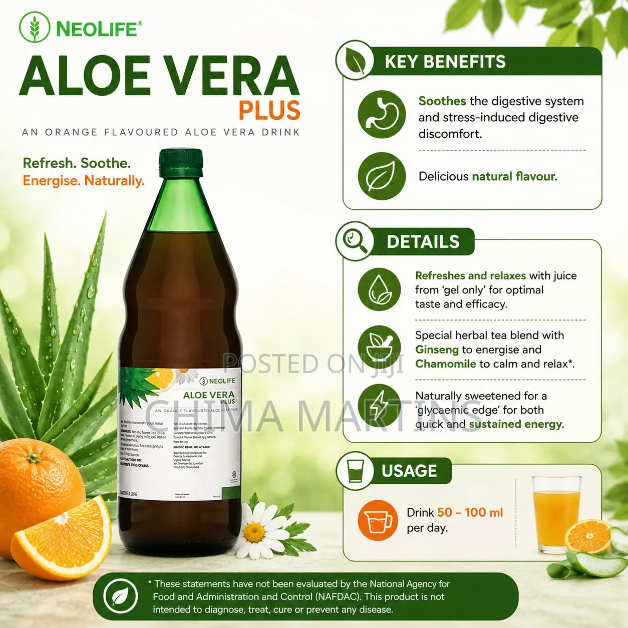Aloe Vera Plus Orange 1 Litre