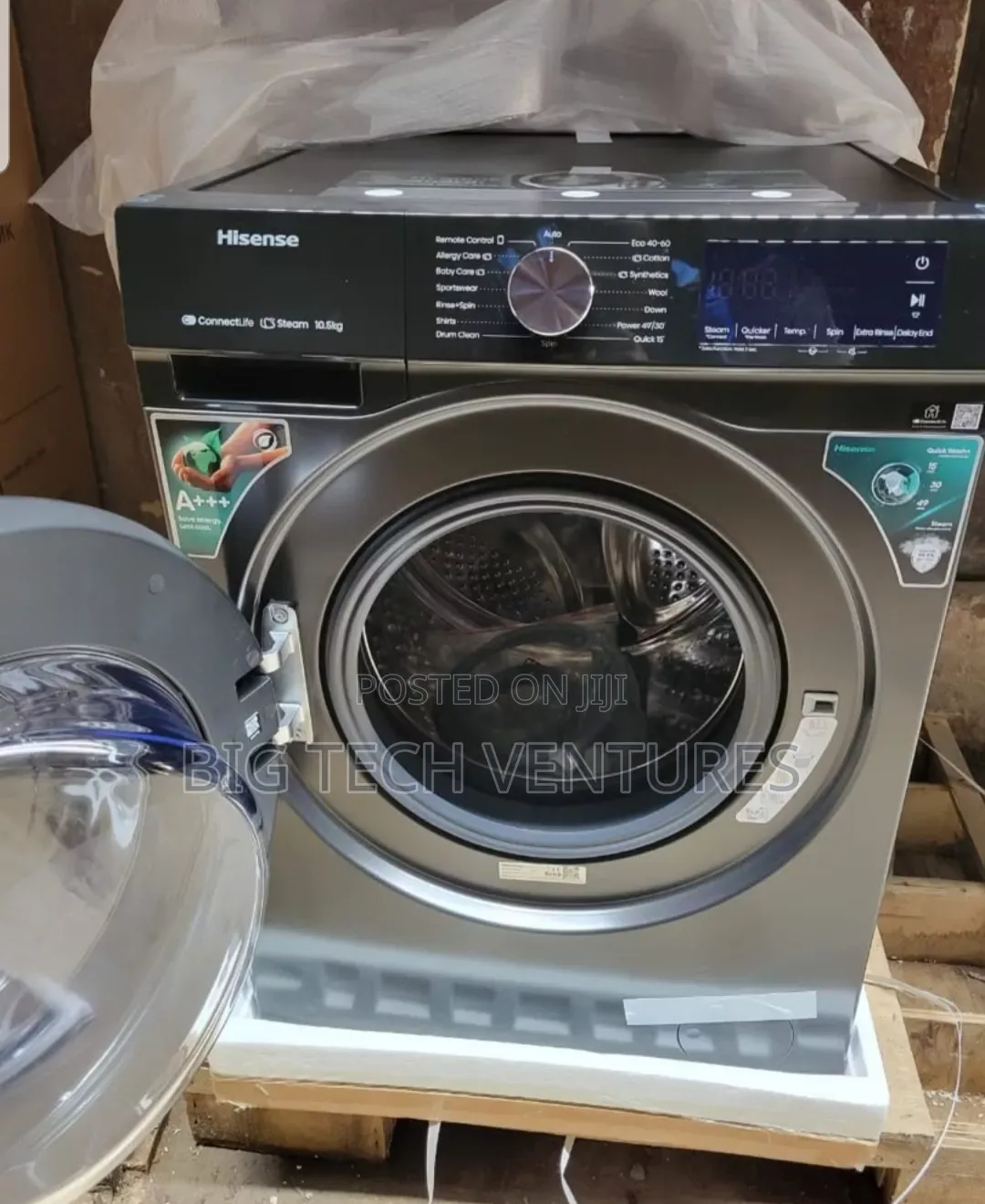 Hisense 10.5kg Washing Machine Features a Titanium Grey Finish