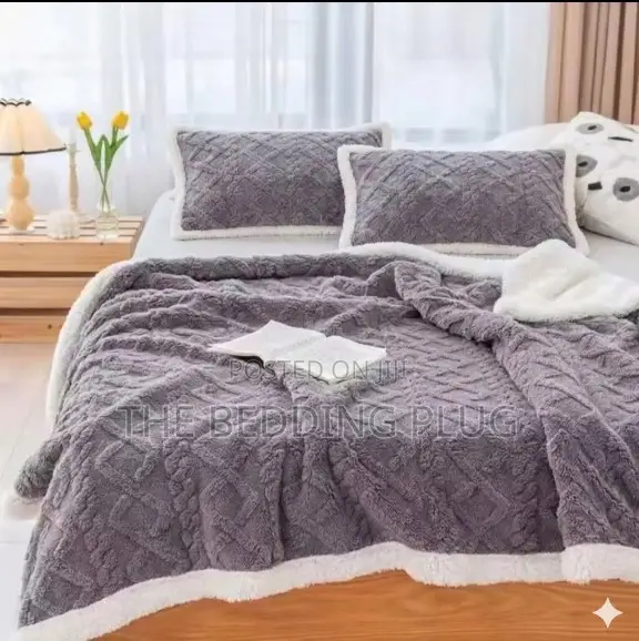 Fluffy Cozy Plush Blanket With 2 Pillow Cases