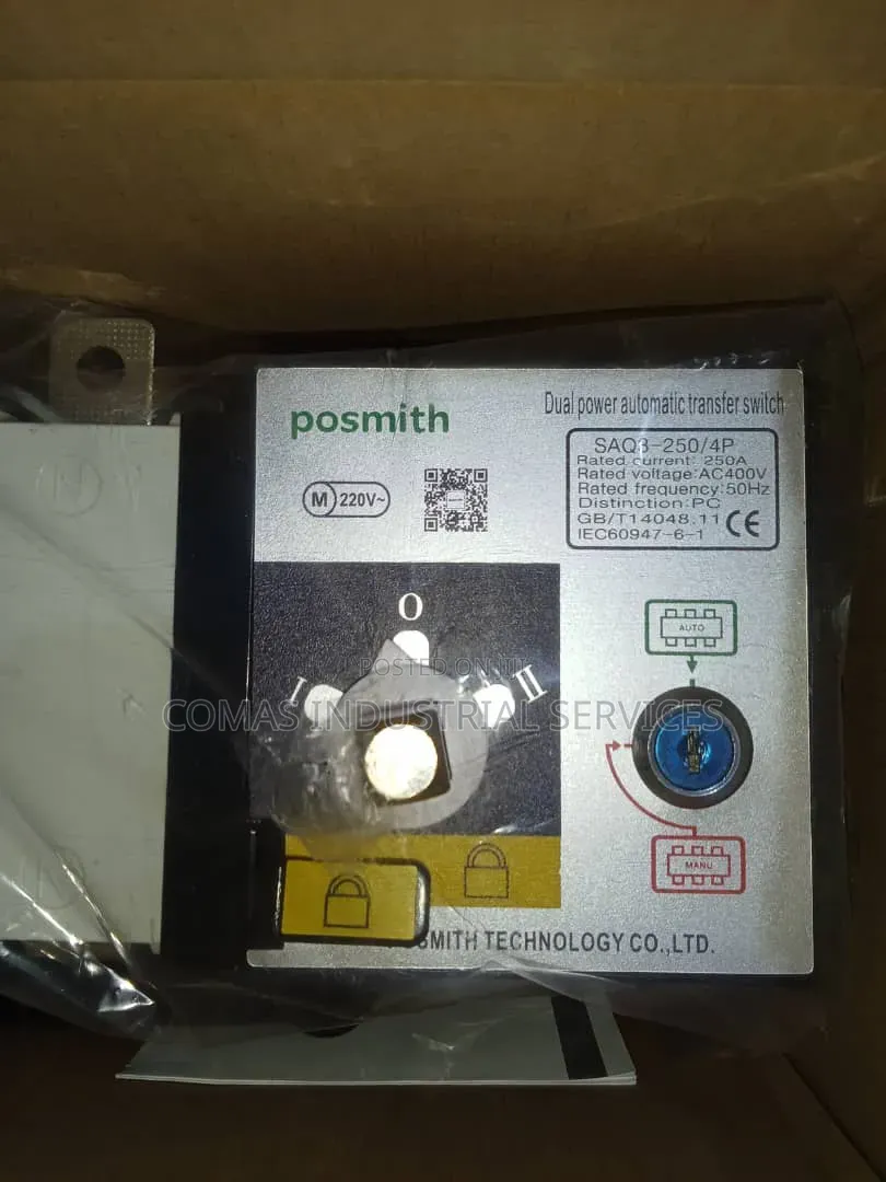 Posmith Automatic Changeover Switch 250a 4 Pole Ats
