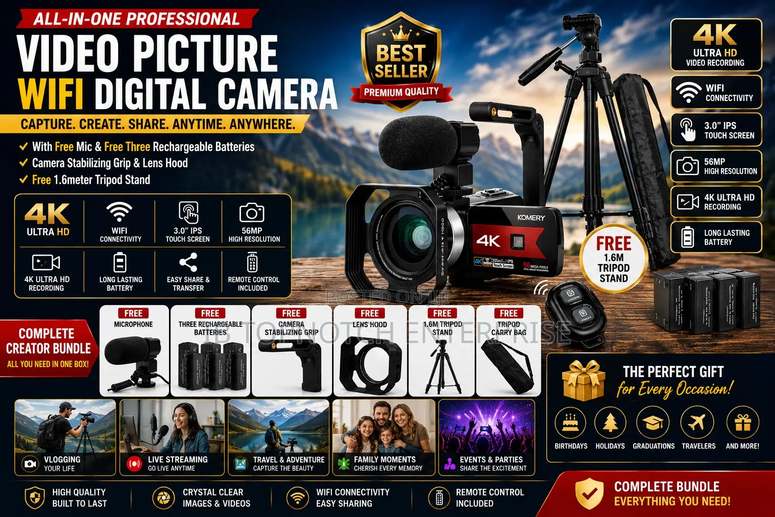 Get More Than a Wifi Camera – Get a Complete Content Creation Package!