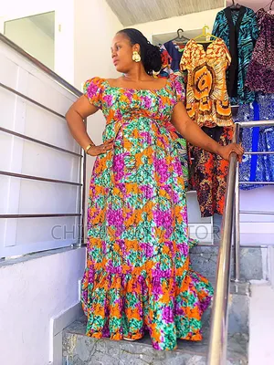 Adorable Long Free Ankara Gown