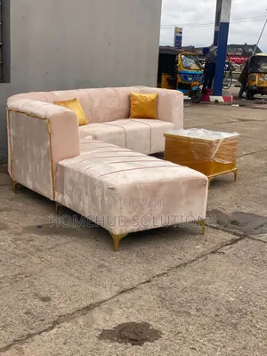 Brand New Luxury Curved Section Sofa With Center Table, Throw Pillows