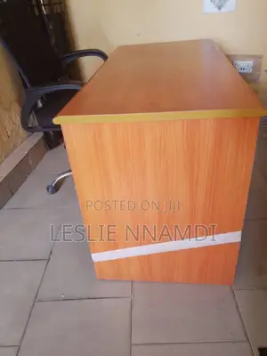 Neatly Used Office Table With Drawers