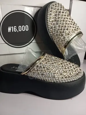 Women Trending High-Heeled Sandals With Full Rhinestones Wedge Design