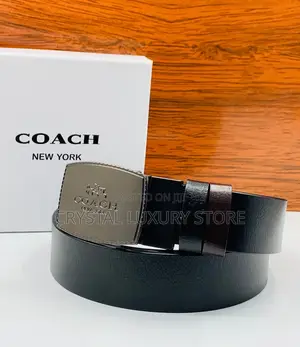 Coach Quality Luxury Men Genuine Leather Belt