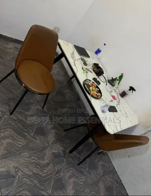 2 Chairs And Dinning Marble