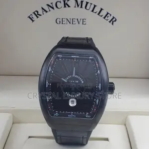 Franck Muller Quality Luxury Men Genuine Leather Wristwatch
