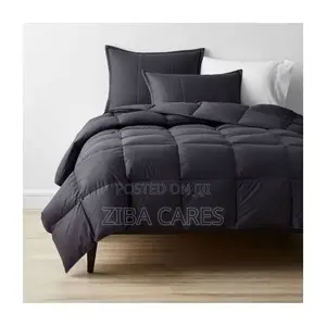 Duvet+Bedsheet + Pillowcase + Dark Gray 6x6