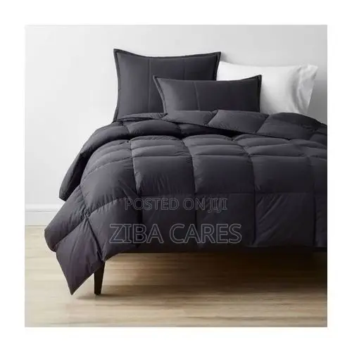 Duvet+Bedsheet + Pillowcase + Dark Gray 6x6