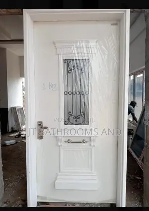 White Decorative Israeli-Style Security Door
