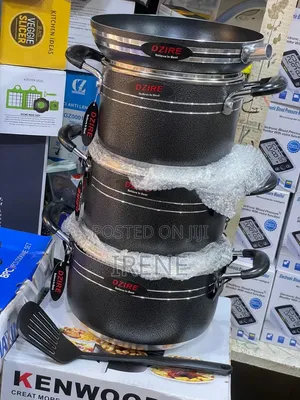 Dzire Set 3 Pot With 1 Frying Pan Making Set =4 With Lid
