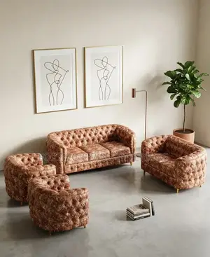 Morden 7 Seater Quality Sofas Plus Free Center Table and Throw Pillows