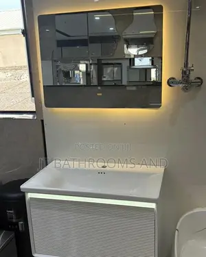 Modern 80cm Cabinet Basin - White