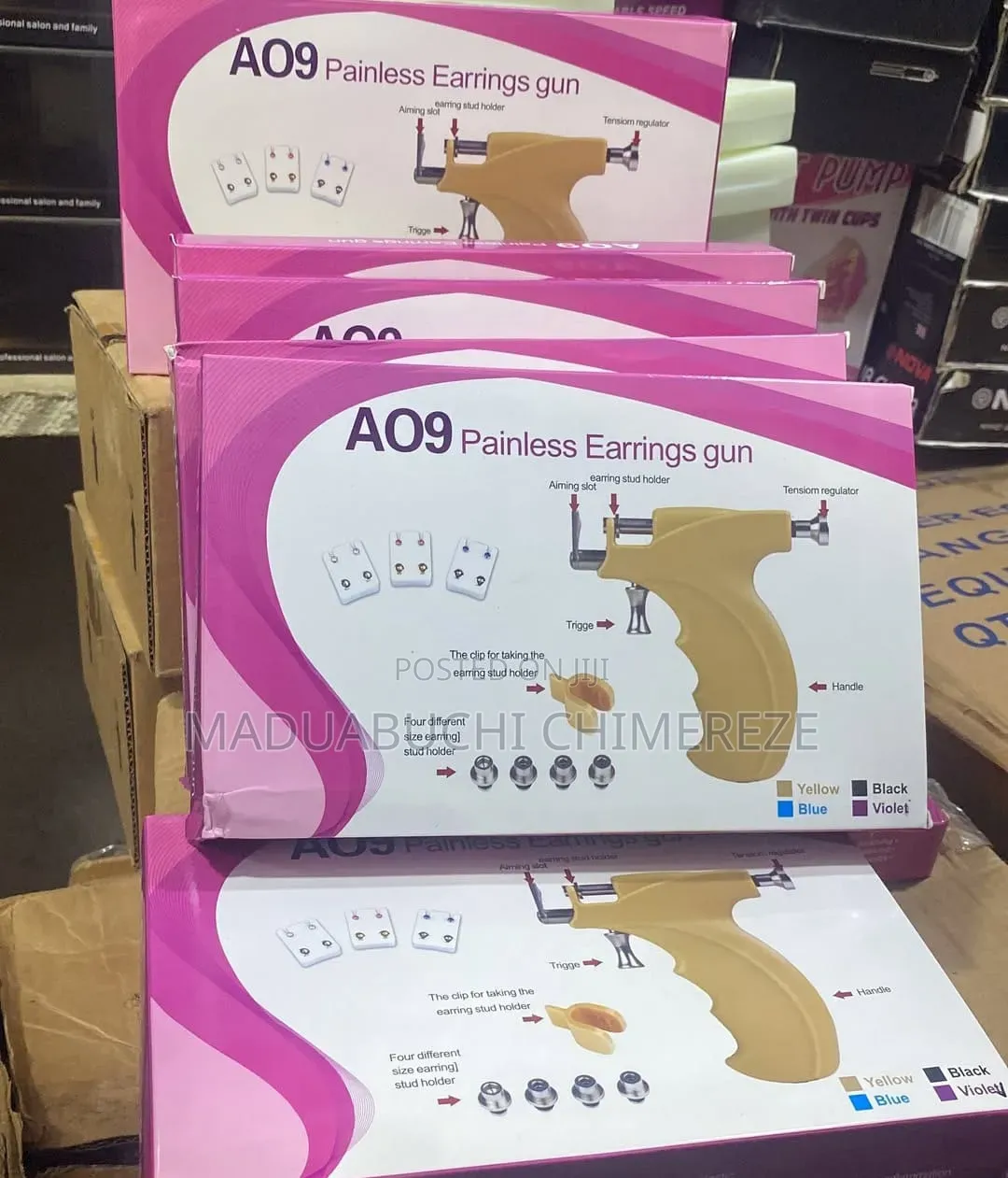 A09 Professional Painless Ear Piercing Gun Kit With Studs