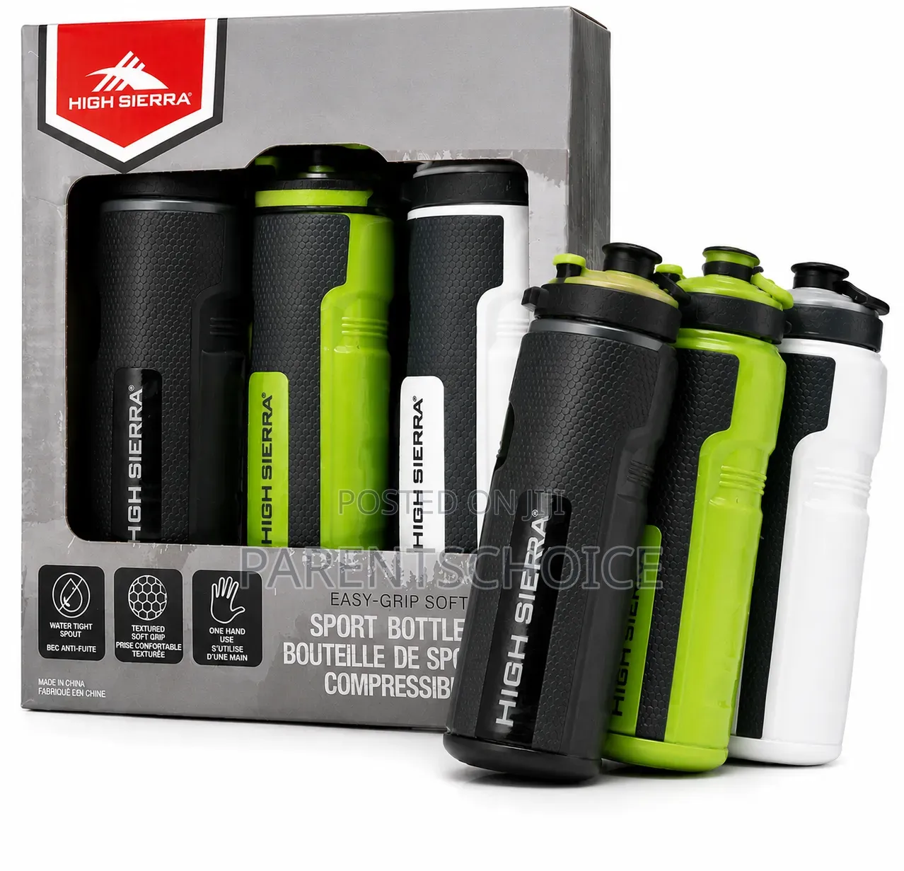 Sports Water Bottle With Push-Pull Spout- 1litre/34oz