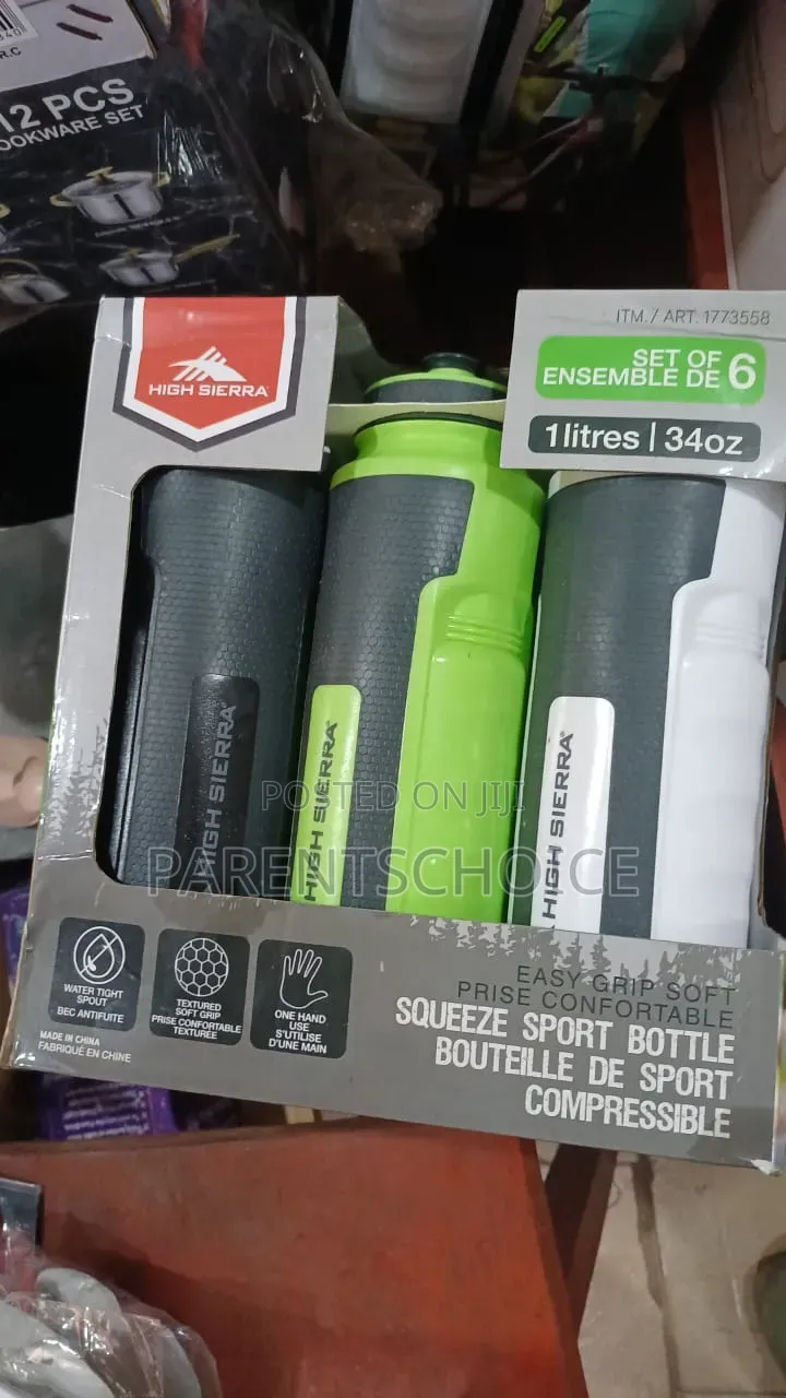 Sports Water Bottle With Push-Pull Spout- 1litre/34oz