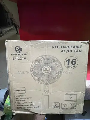 Easypower 16inch Rechargeable Wallfan With Bulb,Panel Remotecontrol