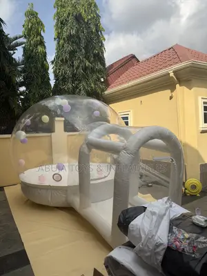 White Bubble Bounce House Available For Rental In Abuja