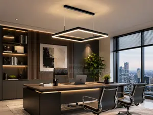 Simple Single Square Office / Dining / Living Room Chandelier