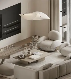 Post Modern White Silk Chandelier