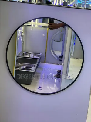 Luxury Round Wall Mirror With Gold Frame – Modern Decorative Mirror