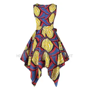 Ankara Short Sleeve Gown