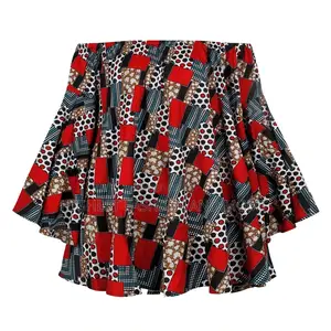 Ankara Off Shoulder Long Sleeve Dress