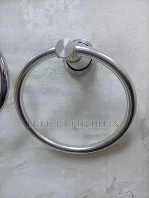 Luxury Brushed Stainless Steel Hand Towel Holder Ring | Brand New