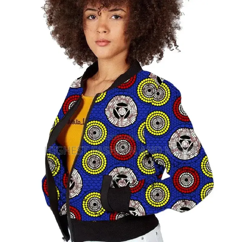 African Baseball Jacket Print Coat