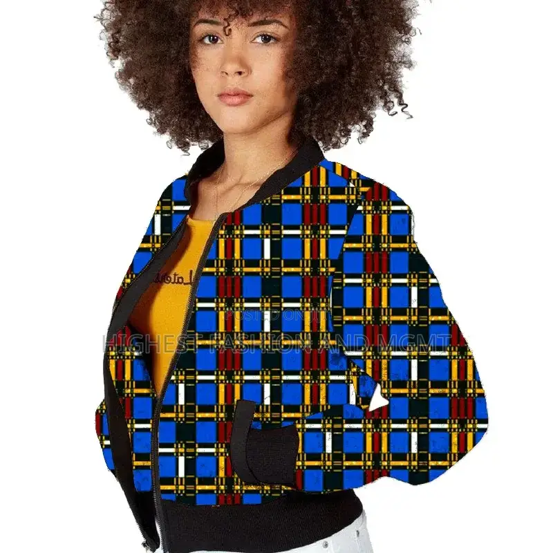 African Baseball Jacket Print Coat