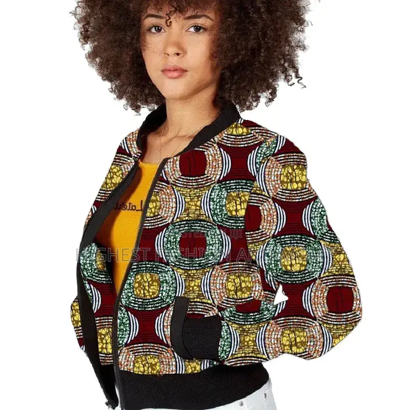 African Baseball Jacket Print Coat