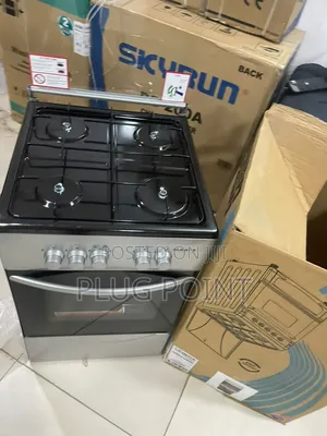 Maxi Kitchen Gas Cooker 50x50 – 4 Burner Black Grey