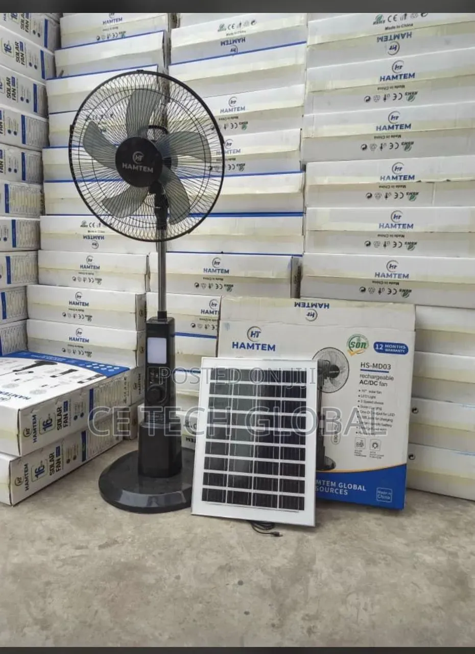 Rechargeable Solar Fan